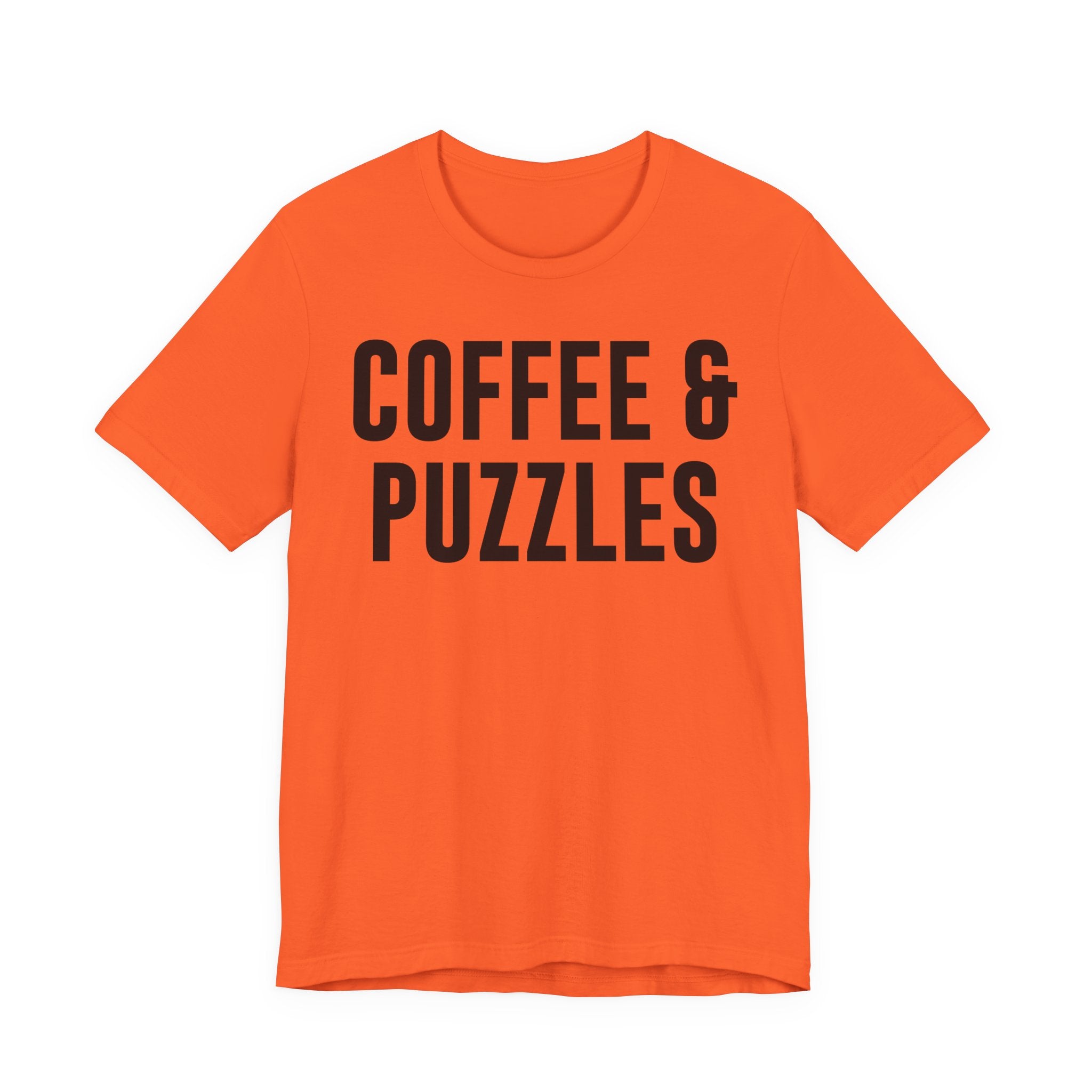 Coffee and Puzzles T-Shirt – Funny Puzzle Shirt & Coffee Lover Tee | Jigsaw Puzzle Shirt Gift for Puzzle Fans T-Shirt