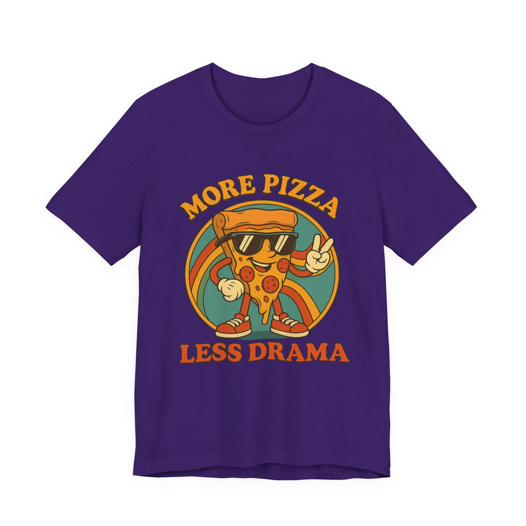 More Pizza Less Drama Shirt – Funny Pizza T-Shirt for Pizza Lovers | Unique Pizza Gifts & Graphic Tees