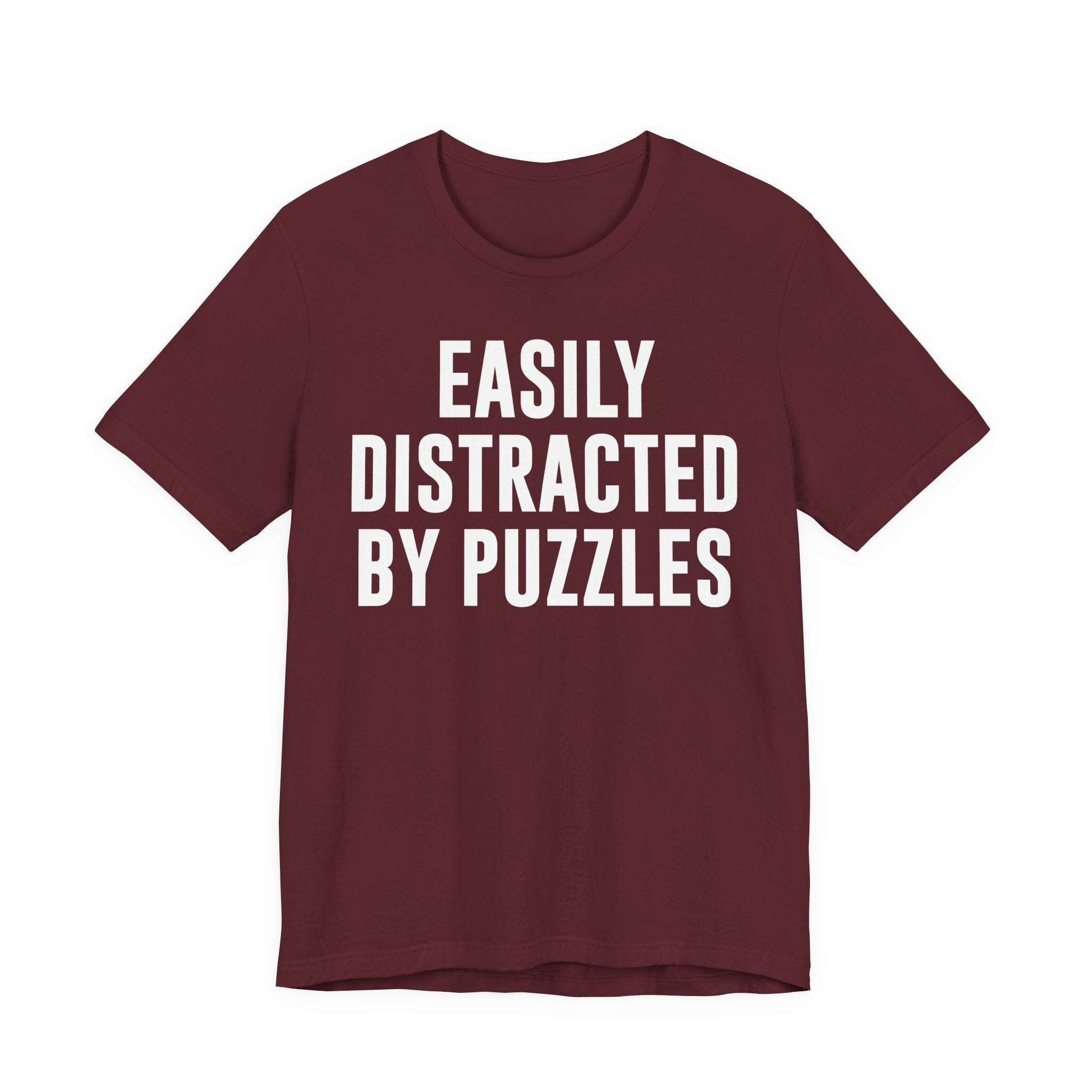 Easily Distracted by Puzzles Shirt – Funny Puzzle T-Shirt for Puzzlers, Jigsaw Fans & Puzzle Lovers | Gifts for Puzzle Enthusiasts