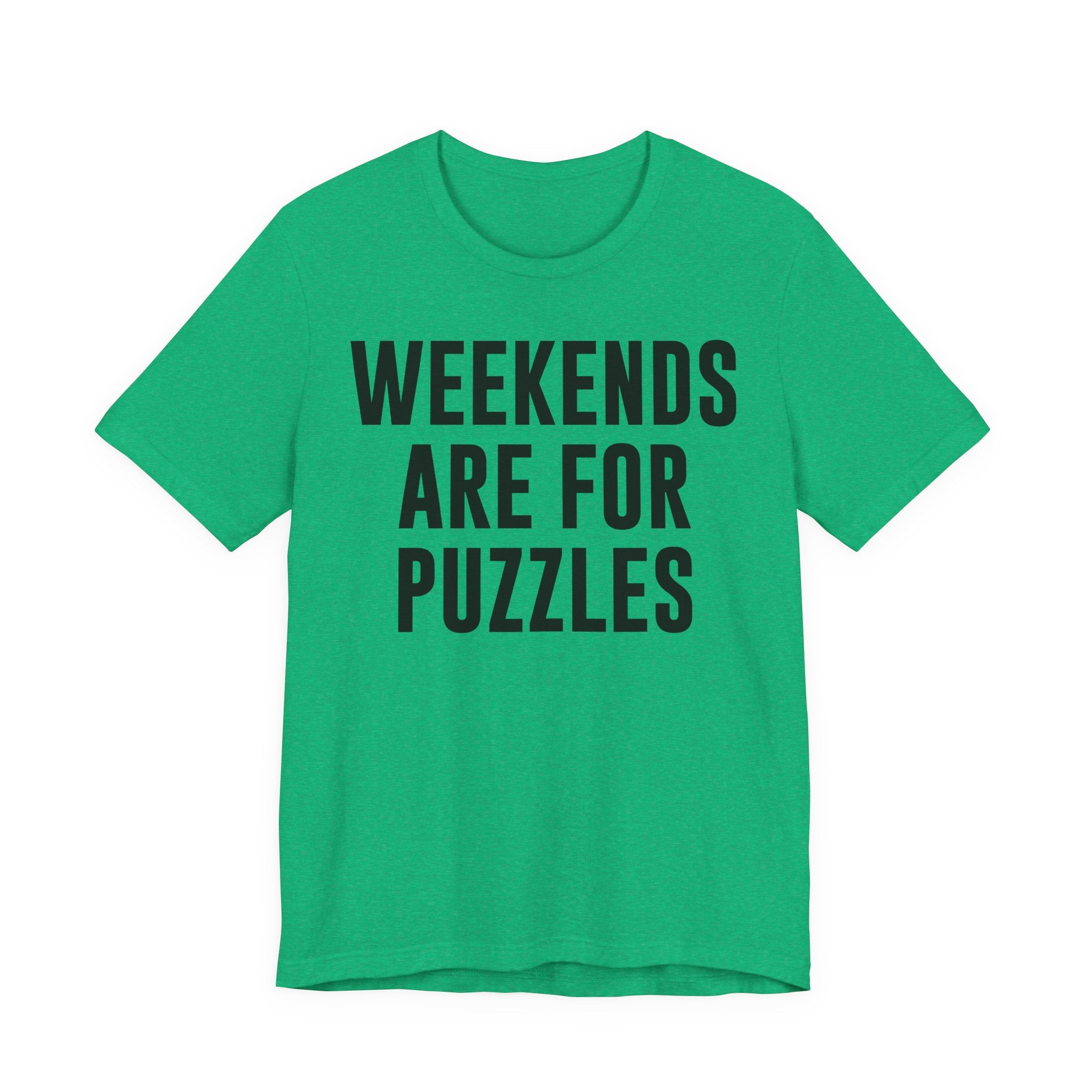 Weekends Are for Puzzles Shirt – Funny Puzzle T-Shirt for Puzzlers, Jigsaw Fans & Puzzle Enthusiasts | Gifts for Puzzle Lovers