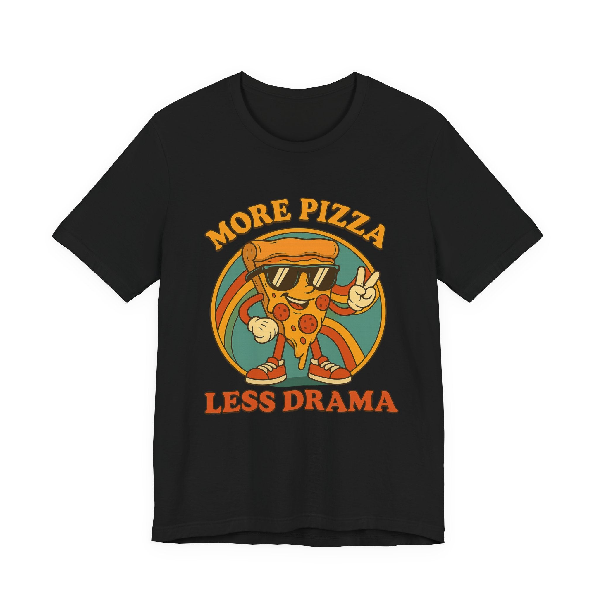 More Pizza Less Drama Shirt – Funny Pizza T-Shirt for Pizza Lovers | Unique Pizza Gifts & Graphic Tees