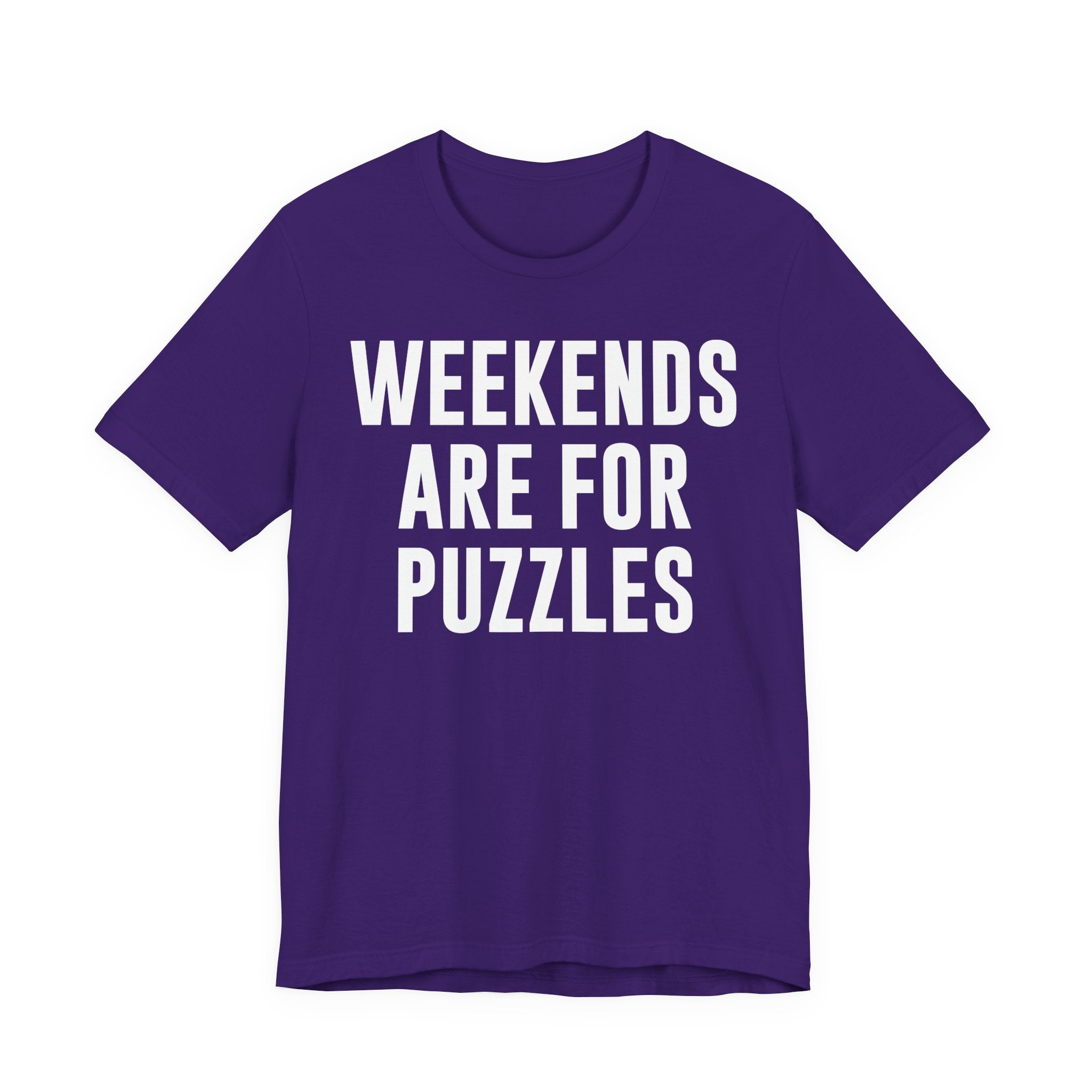 Weekends Are for Puzzles Shirt – Funny Puzzle T-Shirt for Puzzlers, Jigsaw Fans & Puzzle Enthusiasts | Gifts for Puzzle Lovers