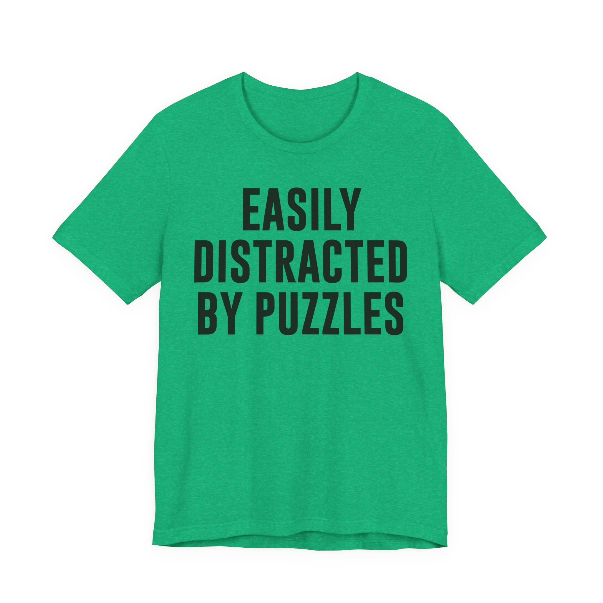 Easily Distracted by Puzzles Shirt – Funny Puzzle T-Shirt for Puzzlers, Jigsaw Fans & Puzzle Lovers | Gifts for Puzzle Enthusiasts