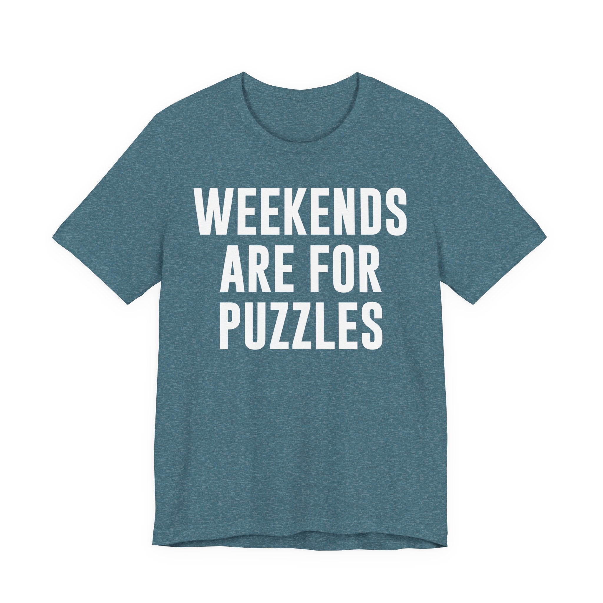 Weekends Are for Puzzles Shirt – Funny Puzzle T-Shirt for Puzzlers, Jigsaw Fans & Puzzle Enthusiasts | Gifts for Puzzle Lovers